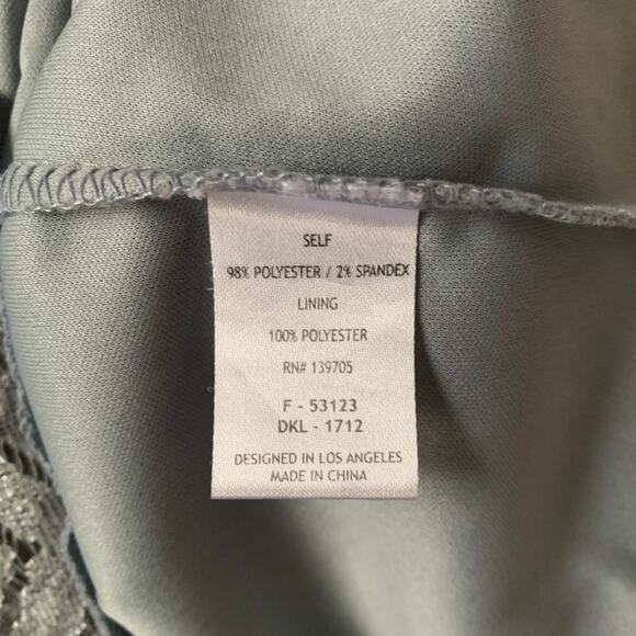 Emerald Sundae Black Gray Chevron Lace Formal Dress Ombre Bodycon Keyhole Size S - Picture 9 of 16